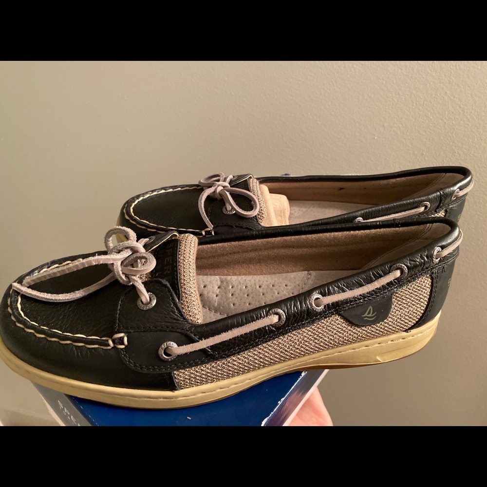 NEW Sperry Top-Sider Shoes Angelfish Black 10M